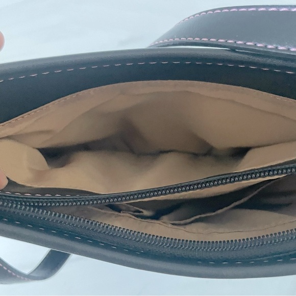 Crazy Horse x Liz Claiborne Fleur-de-lis Shoulder Bag- Black and Multicolored - Picture 8 of 11